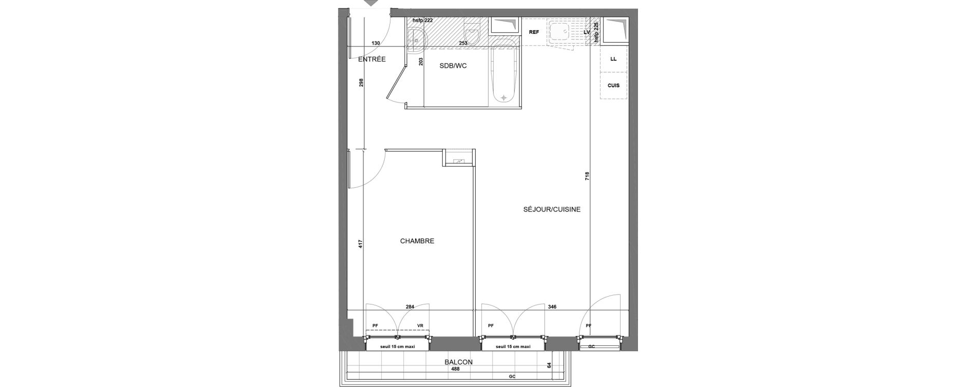 Appartement T2 de 44,10 m2 &agrave; Mantes-La-Ville Salengro jaures
