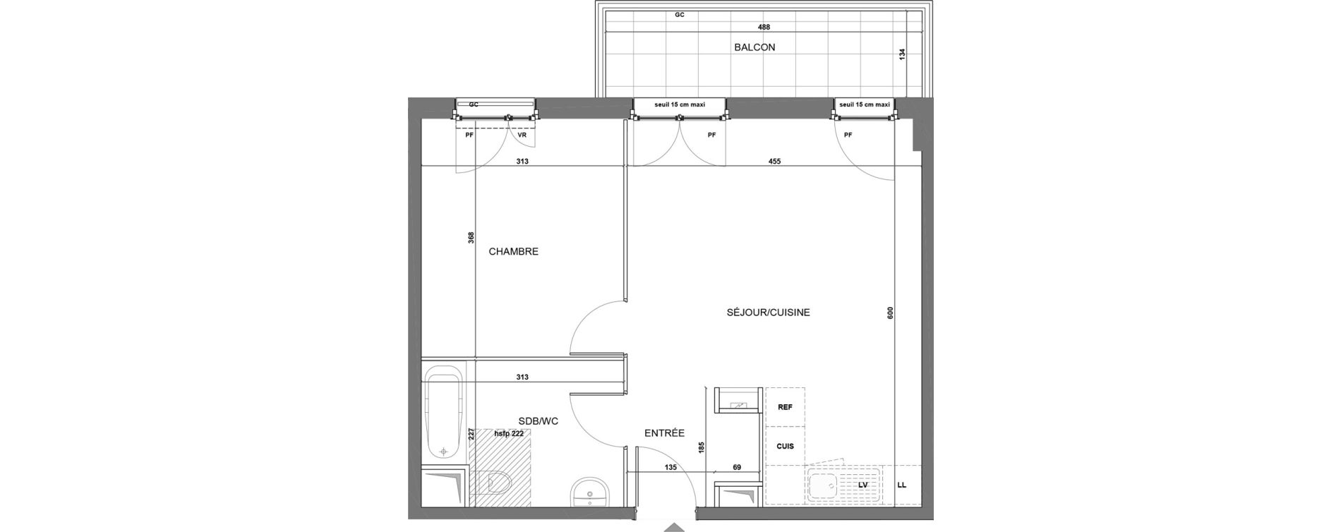 Appartement T2 de 44,72 m2 &agrave; Mantes-La-Ville Salengro jaures