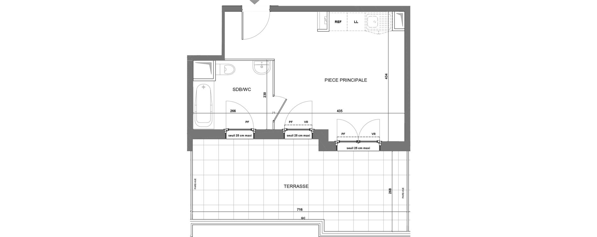 Appartement T1 de 25,90 m2 &agrave; Mantes-La-Ville Salengro jaures