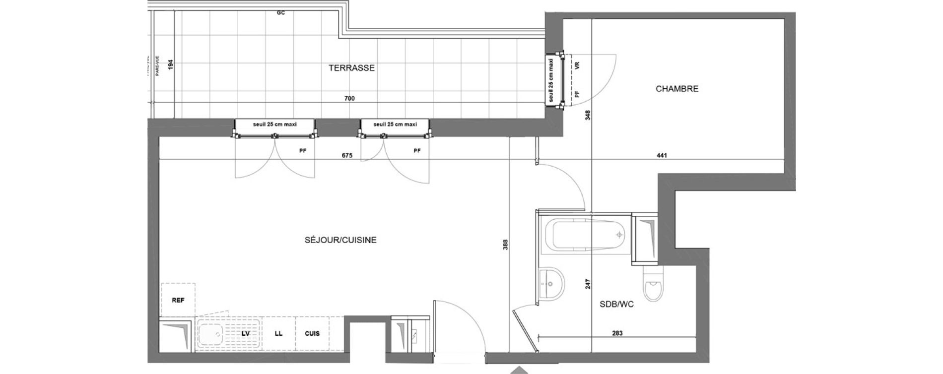 Appartement T2 de 43,51 m2 &agrave; Mantes-La-Ville Salengro jaures