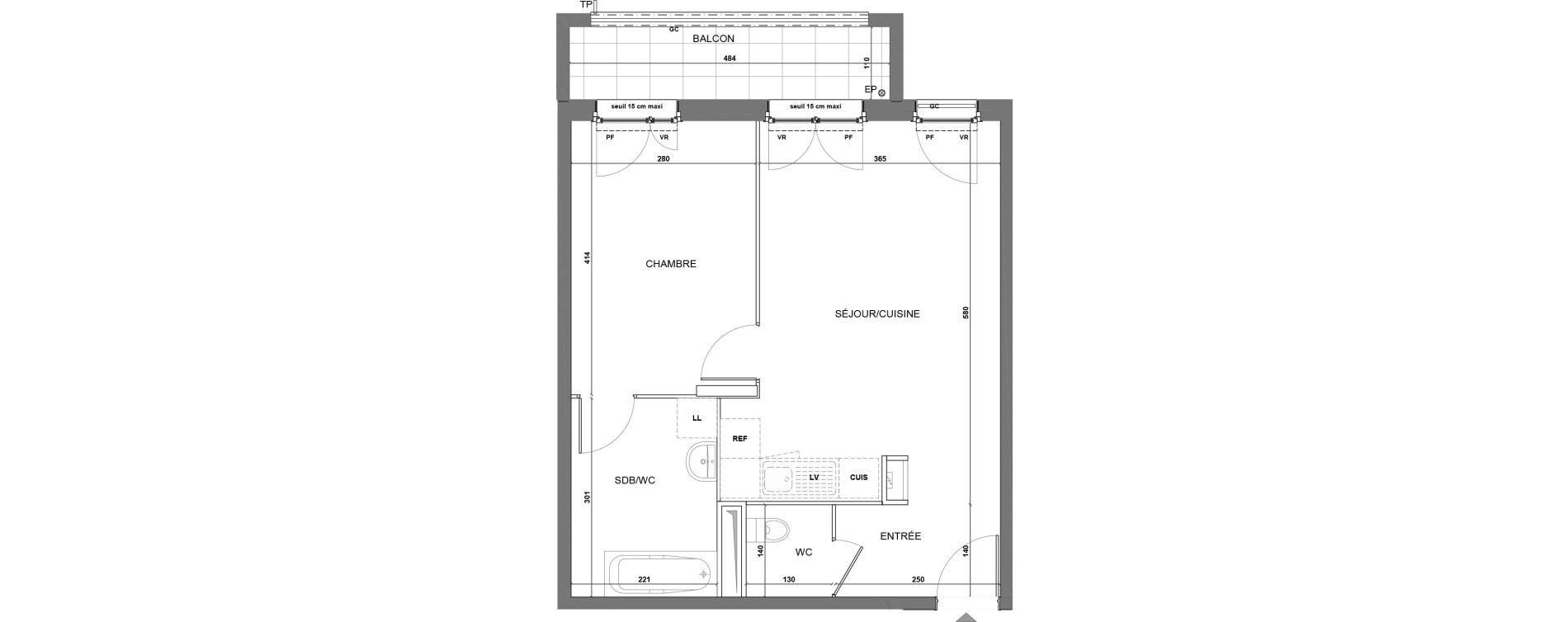 Appartement T2 de 45,14 m2 &agrave; Mantes-La-Ville Salengro jaures