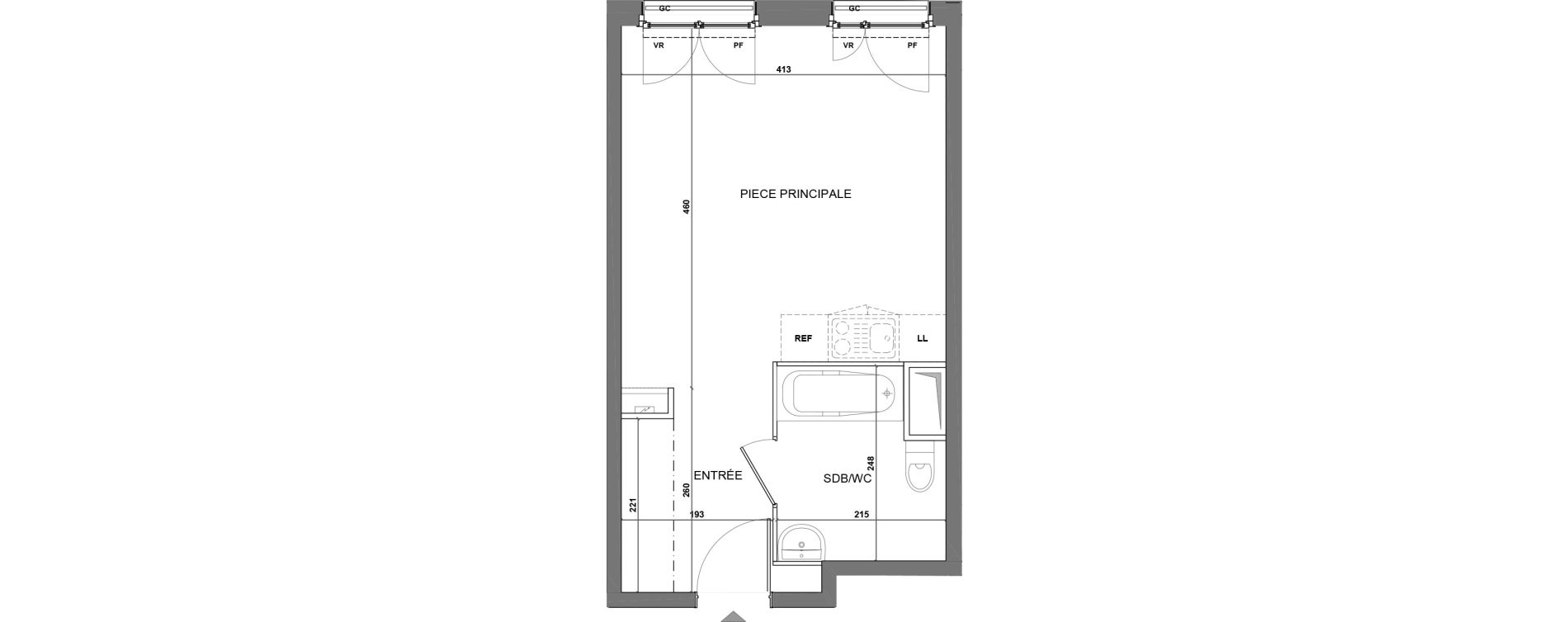 Appartement T1 de 27,85 m2 &agrave; Mantes-La-Ville Salengro jaures