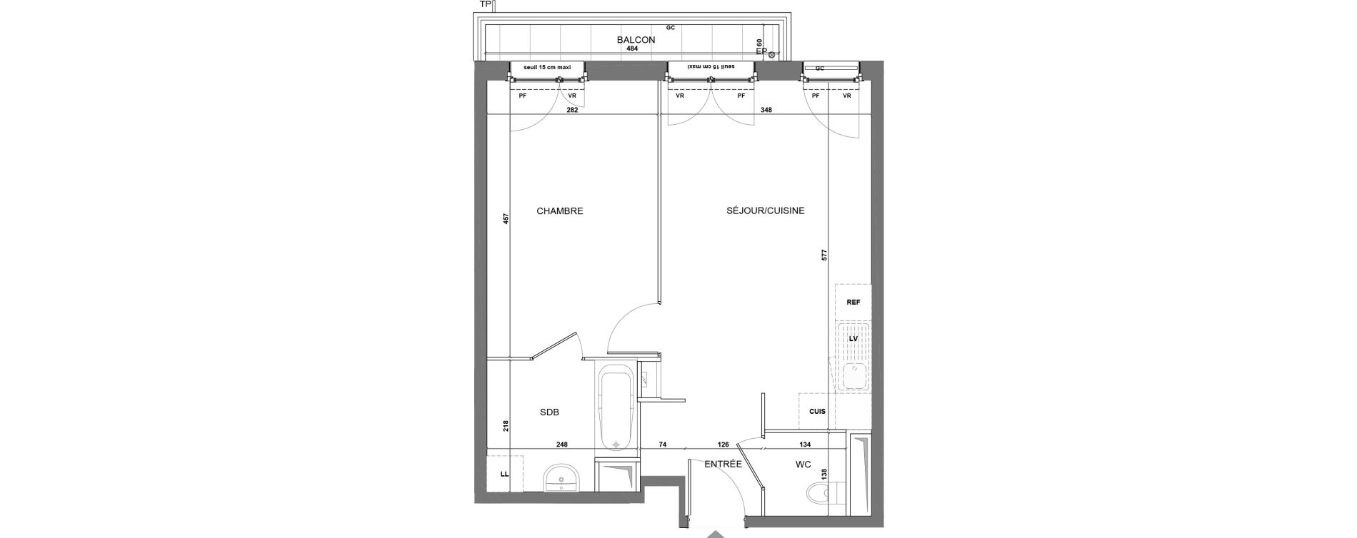 Appartement T2 de 42,30 m2 &agrave; Mantes-La-Ville Salengro jaures