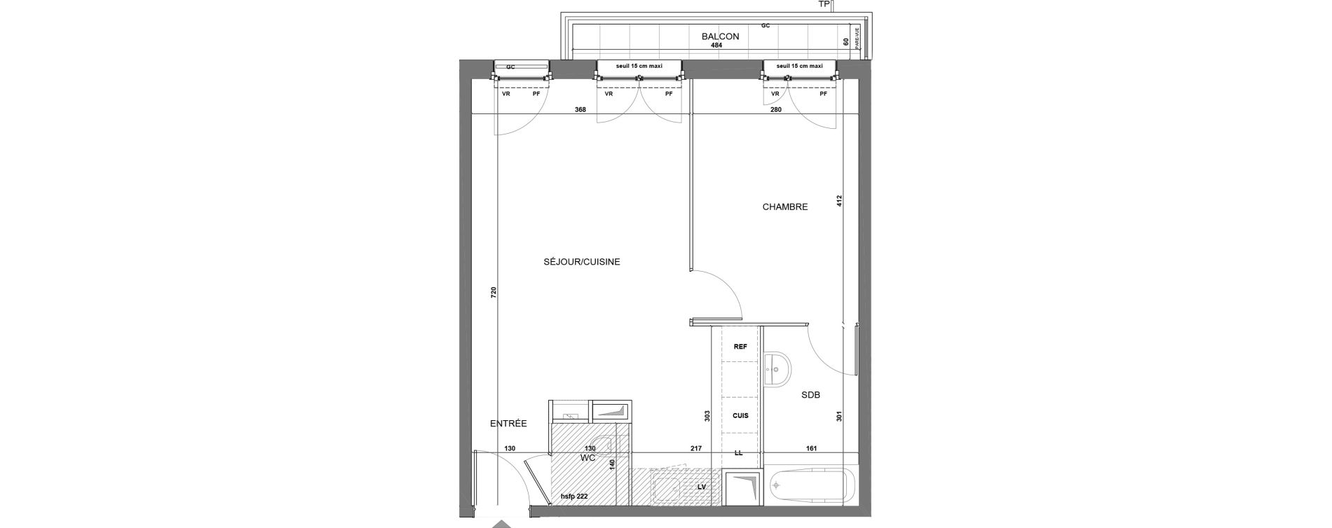 Appartement T2 de 45,42 m2 &agrave; Mantes-La-Ville Salengro jaures