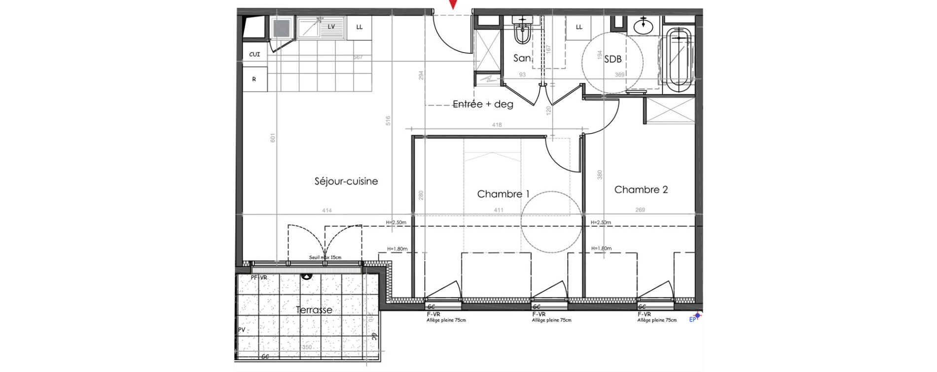 Appartement T3 de 65,30 m2 &agrave; Marly-Le-Roi Ouest - witold - montr&eacute;al