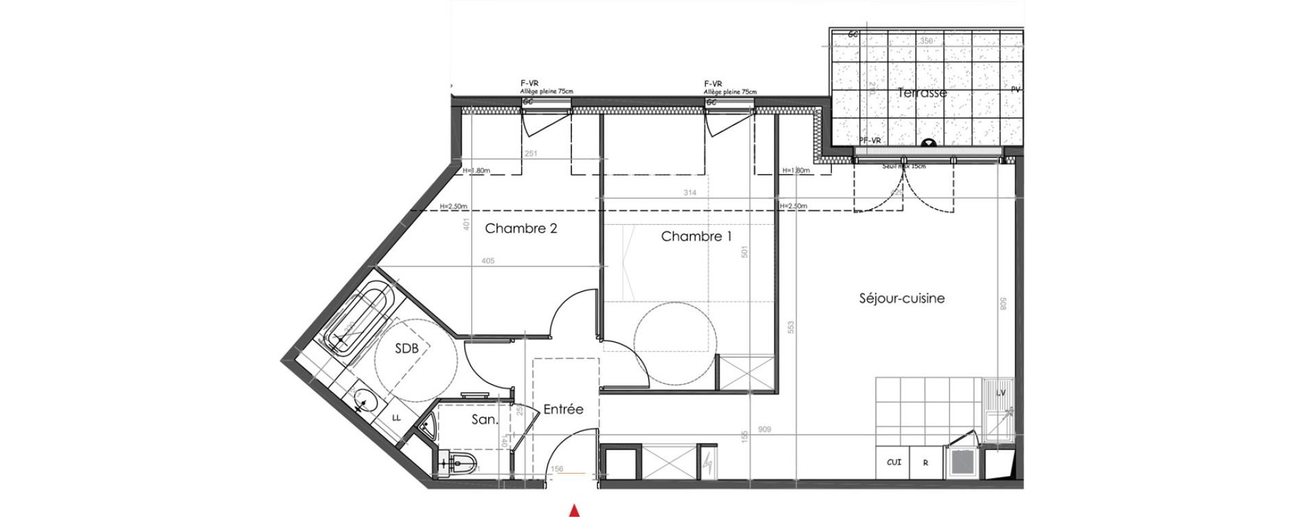 Appartement T3 de 64,25 m2 &agrave; Marly-Le-Roi Ouest - witold - montr&eacute;al