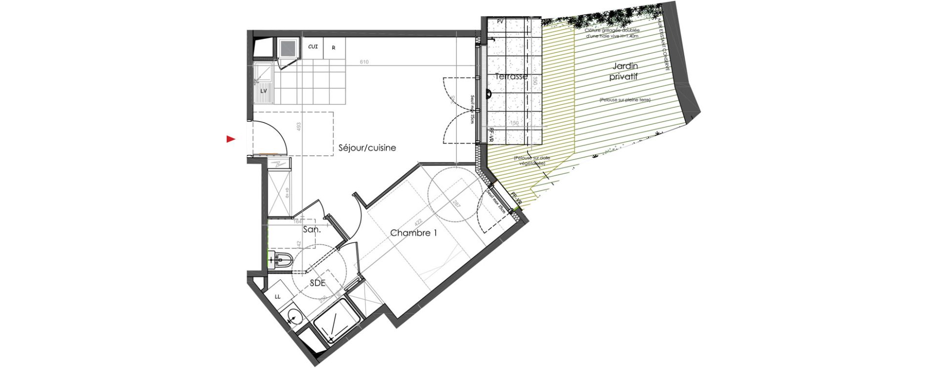 Appartement T2 de 43,80 m2 &agrave; Marly-Le-Roi Ouest - witold - montr&eacute;al