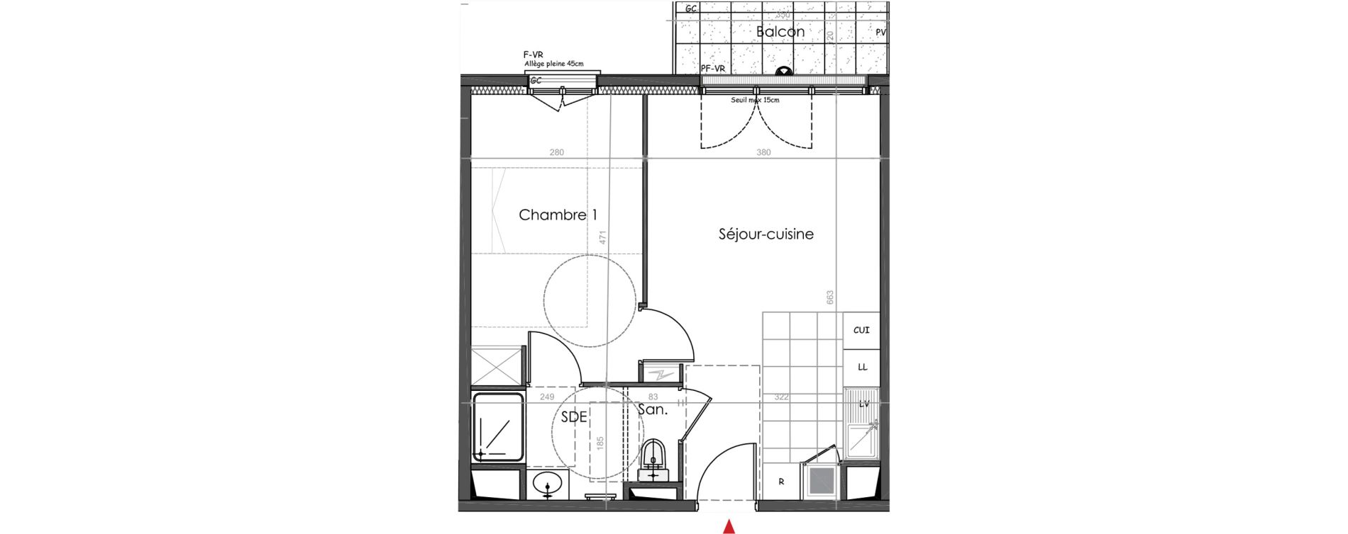 Appartement T2 de 42,10 m2 &agrave; Marly-Le-Roi Ouest - witold - montr&eacute;al