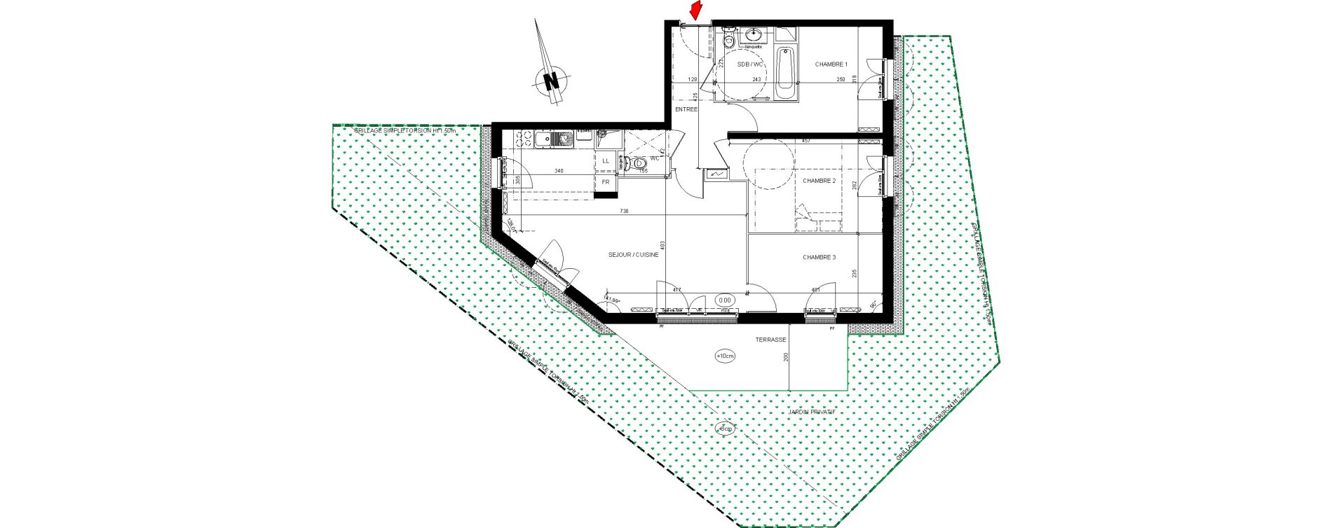 Appartement T4 de 74,75 m2 &agrave; Marly-Le-Roi Les vauillons