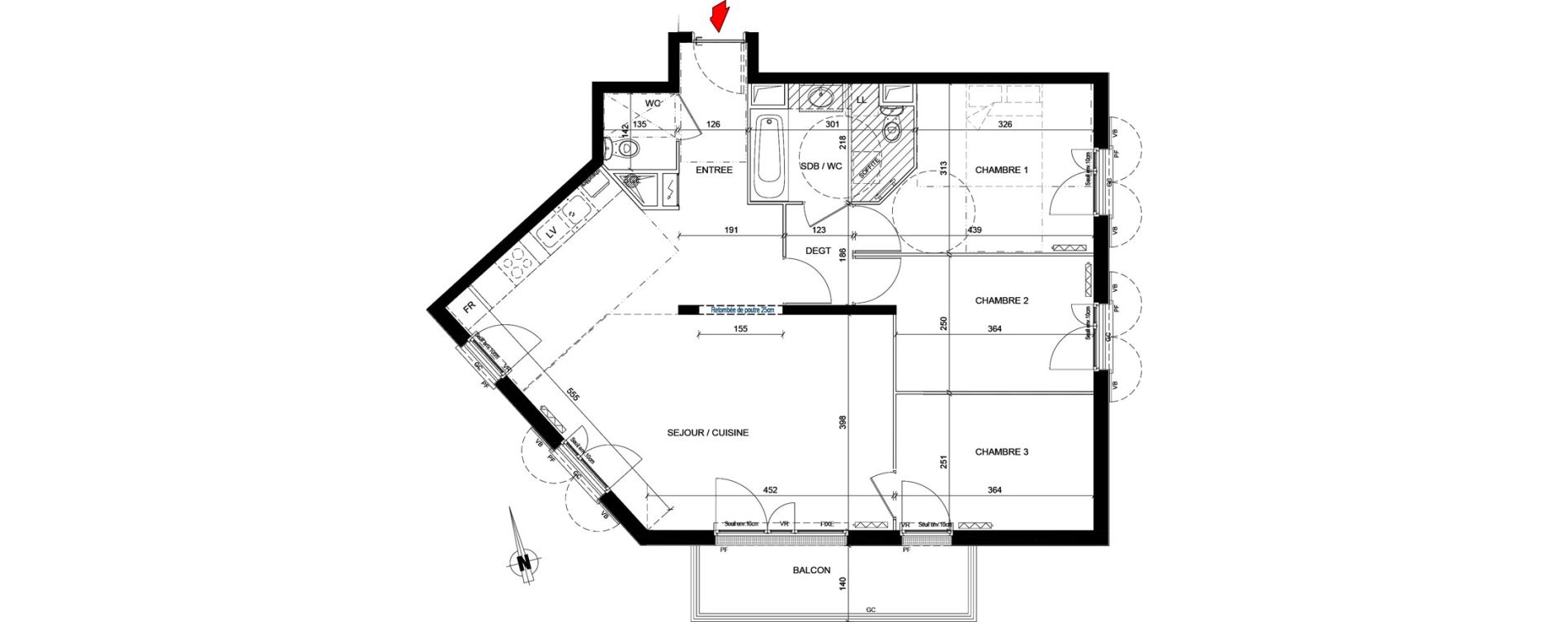 Appartement T4 de 80,29 m2 &agrave; Marly-Le-Roi Les vauillons
