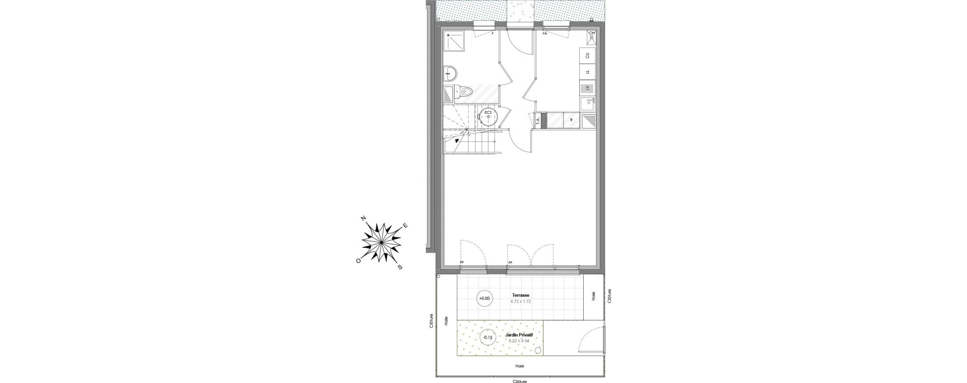 Appartement T4 de 90,74 m2 &agrave; Maurepas Centre