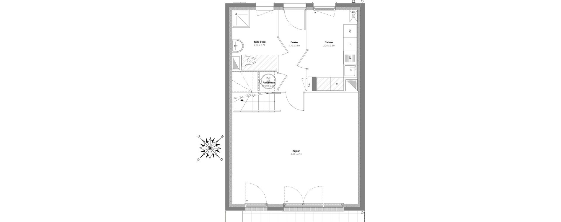 Appartement T4 de 90,83 m2 à Maurepas Centre