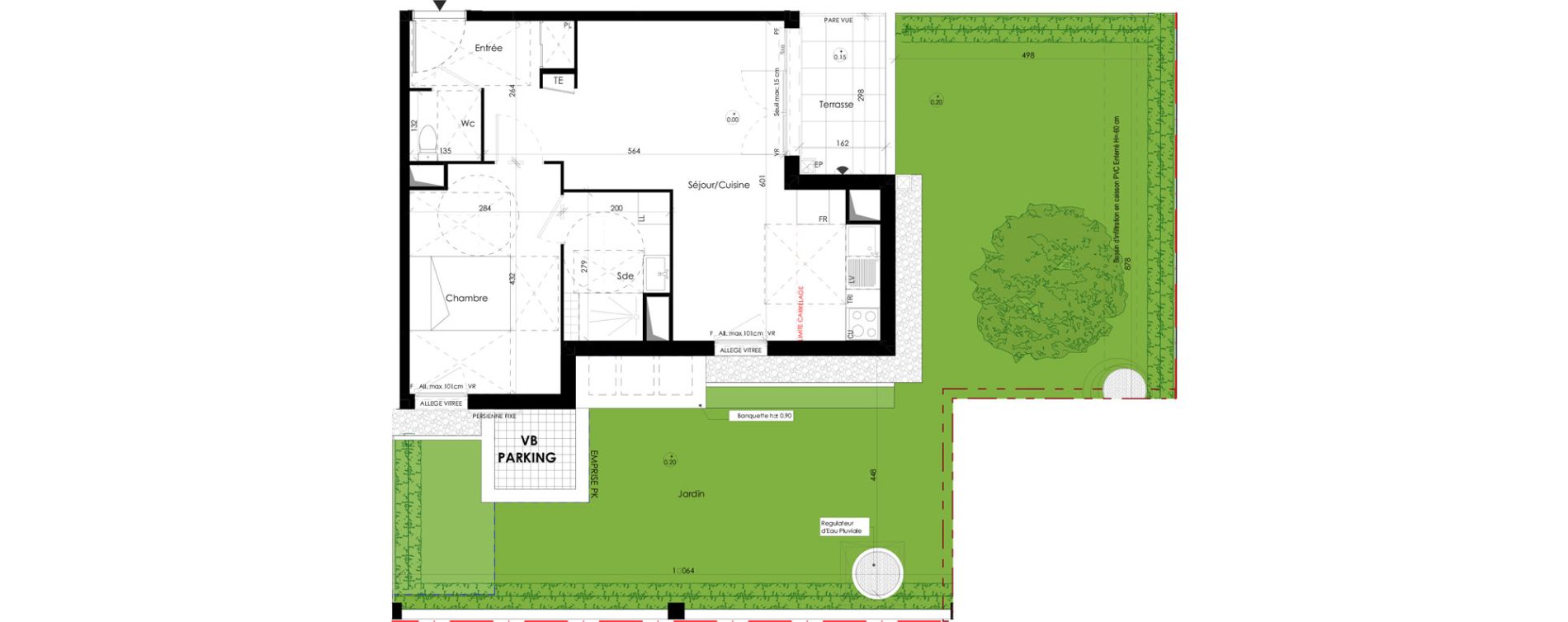 Appartement T2 de 48,04 m2 &agrave; Maurepas Centre