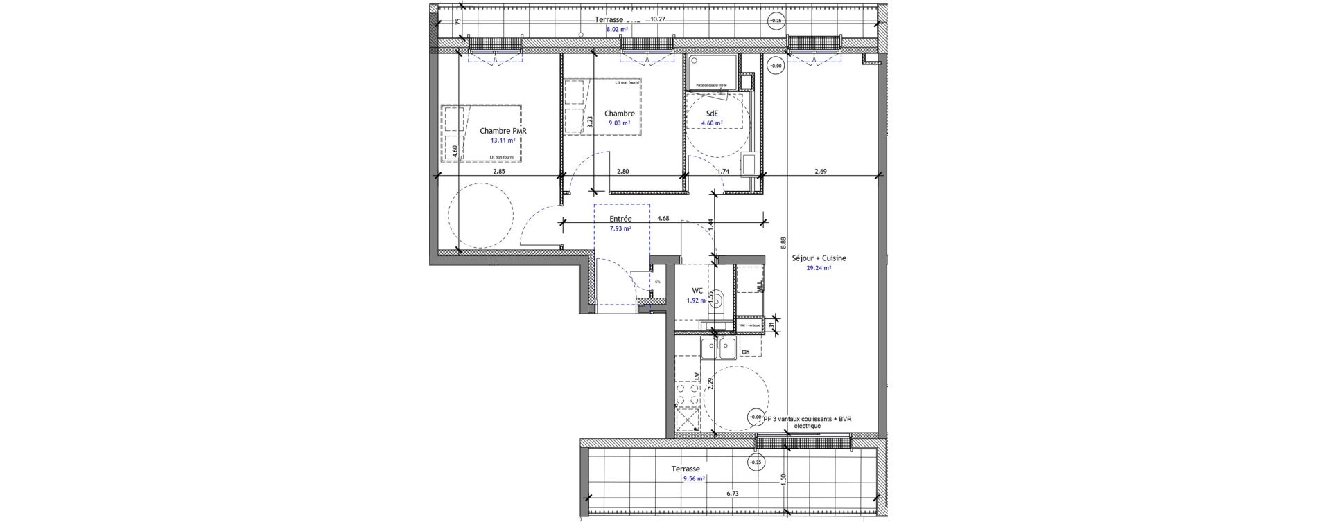 Appartement T3 de 65,82 m2 &agrave; M&eacute;r&eacute; Centre