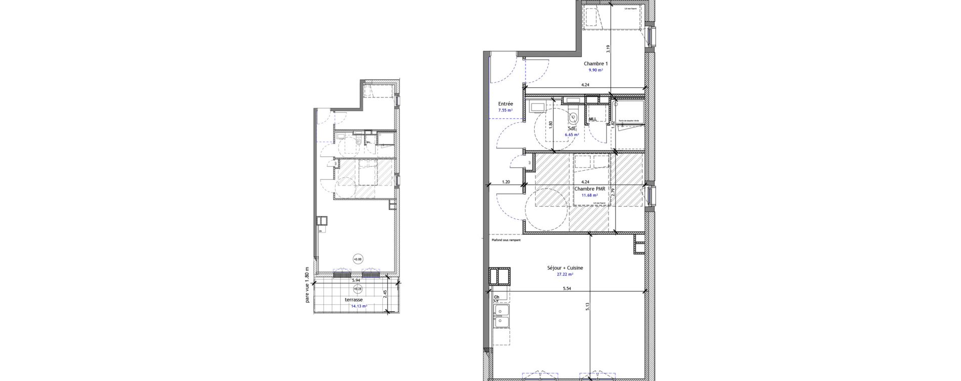 Appartement T3 de 63,00 m2 &agrave; M&eacute;r&eacute; Centre