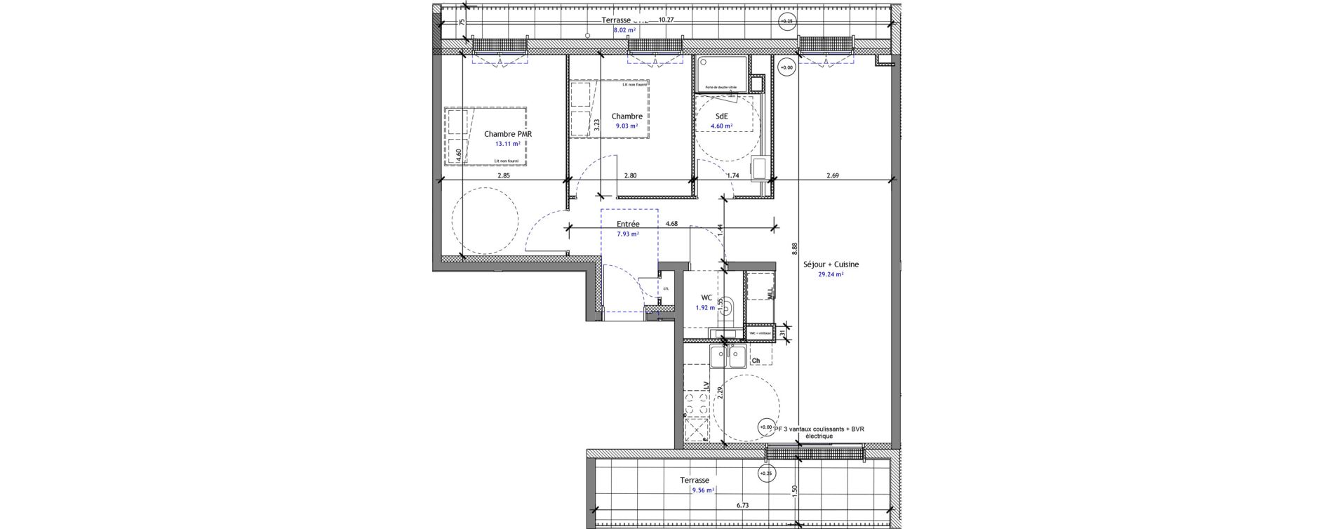 Appartement T3 de 65,82 m2 &agrave; M&eacute;r&eacute; Centre