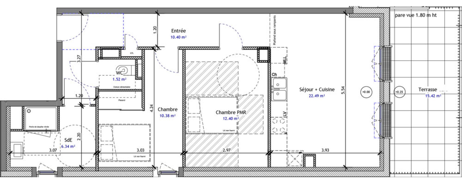 Appartement T3 de 63,53 m2 &agrave; M&eacute;r&eacute; Centre