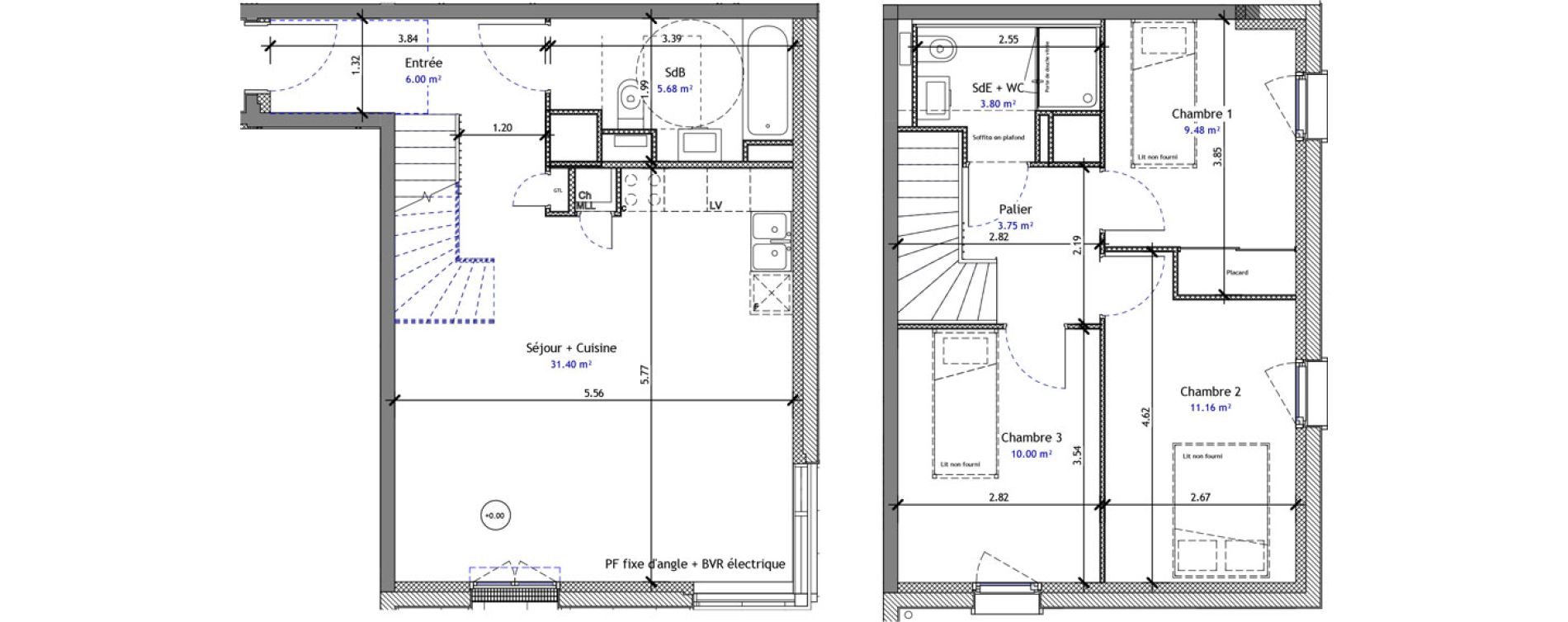 Duplex T4 de 81,28 m2 &agrave; M&eacute;r&eacute; Centre