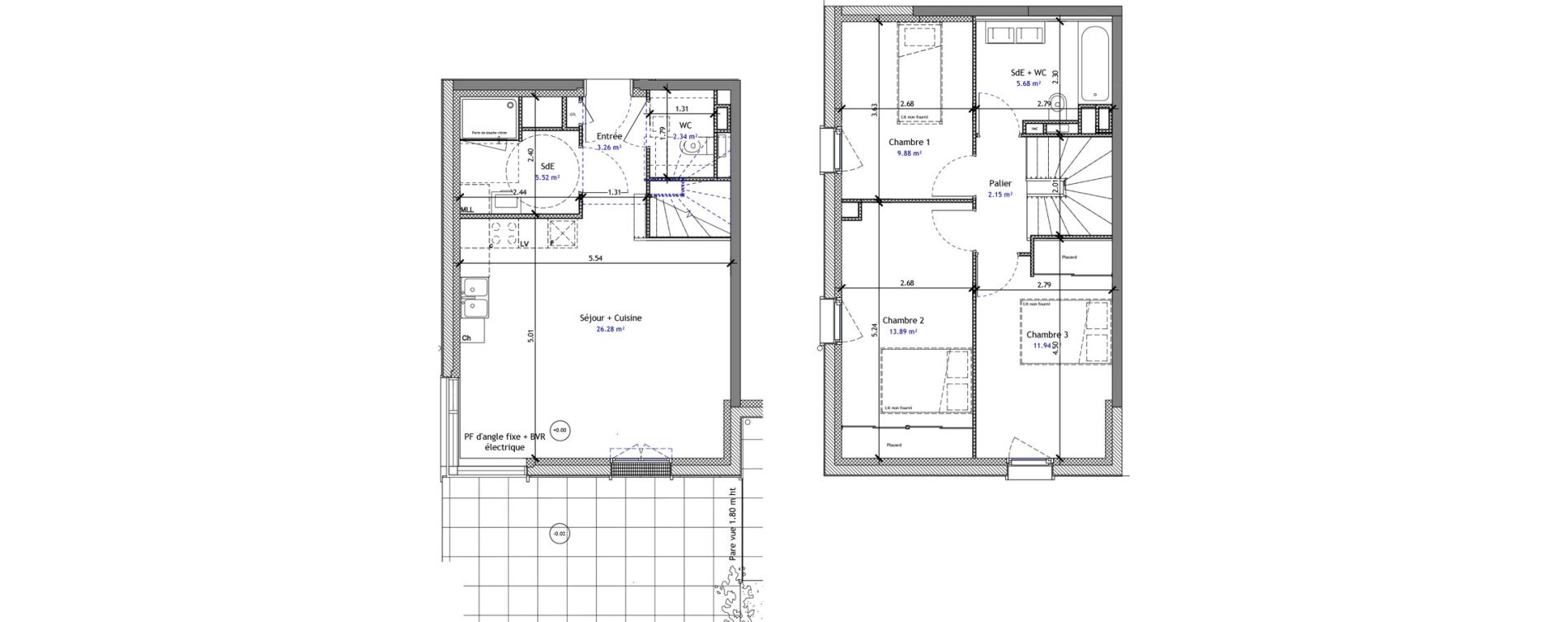 Duplex T4 de 80,94 m2 &agrave; M&eacute;r&eacute; Centre