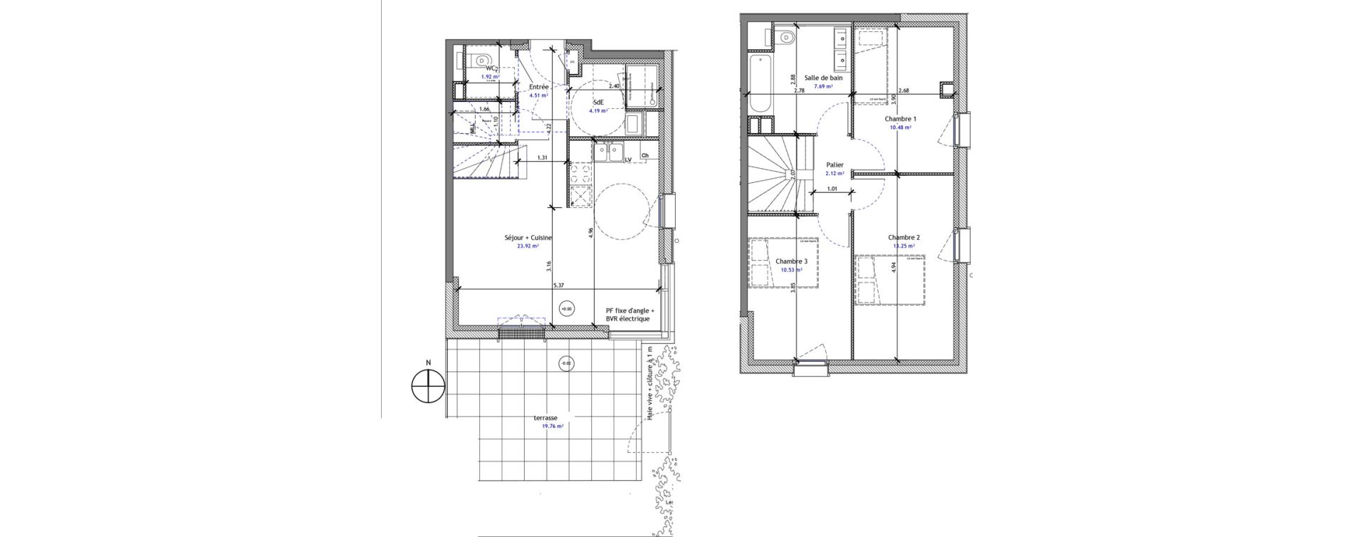 Duplex T4 de 114,62 m2 &agrave; M&eacute;r&eacute; Centre