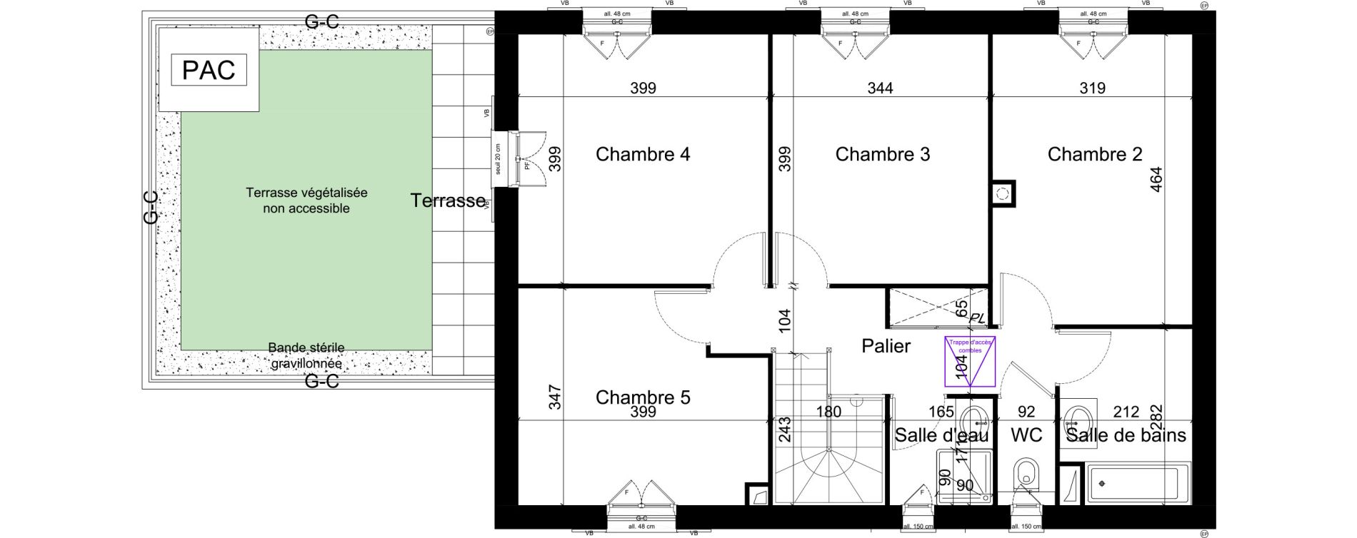 Maison T6 de 150,13 m2 &agrave; M&eacute;r&eacute; Centre