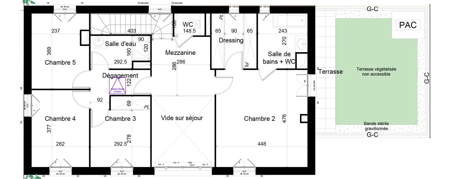 Maison T6 de 177,28 m2 &agrave; M&eacute;r&eacute; Centre