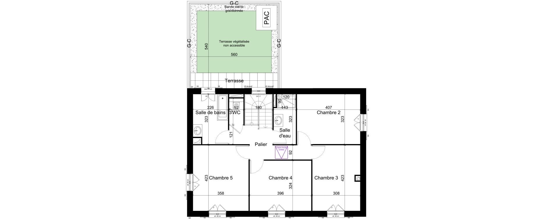 Maison T6 de 149,30 m2 &agrave; M&eacute;r&eacute; Centre