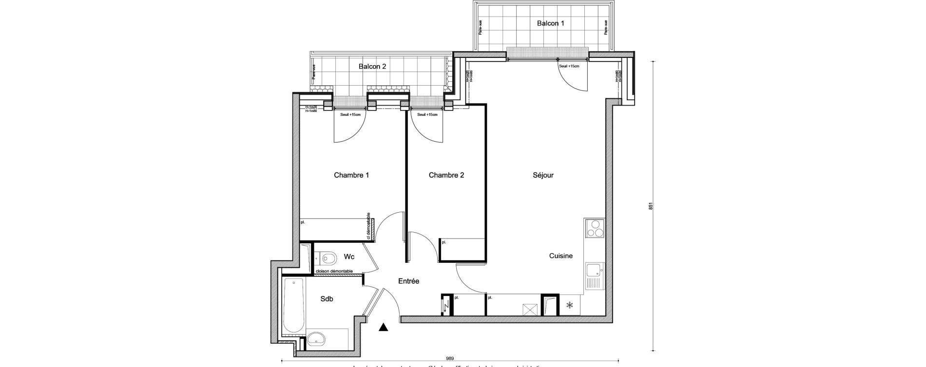 Appartement T3 de 61,12 m2 &agrave; Meulan-En-Yvelines Coteau vexin
