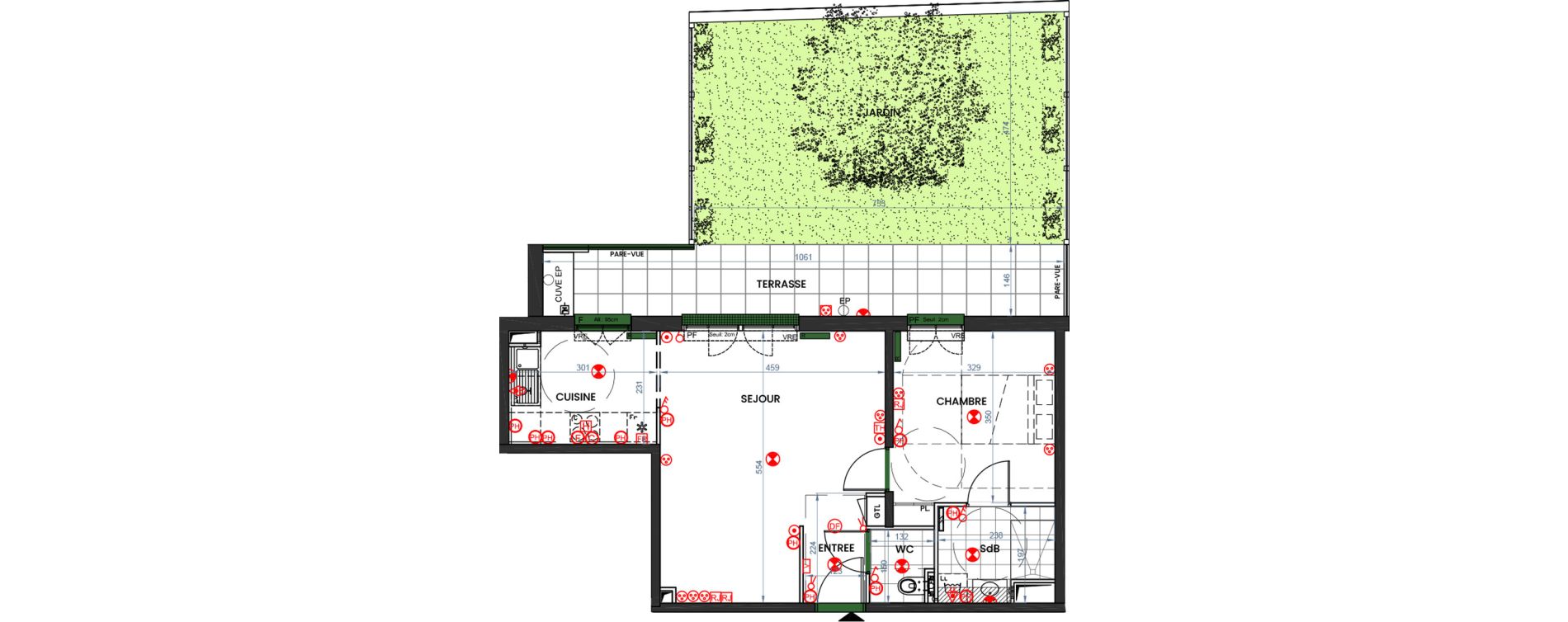 Appartement T2 de 49,23 m2 &agrave; Montesson Centre