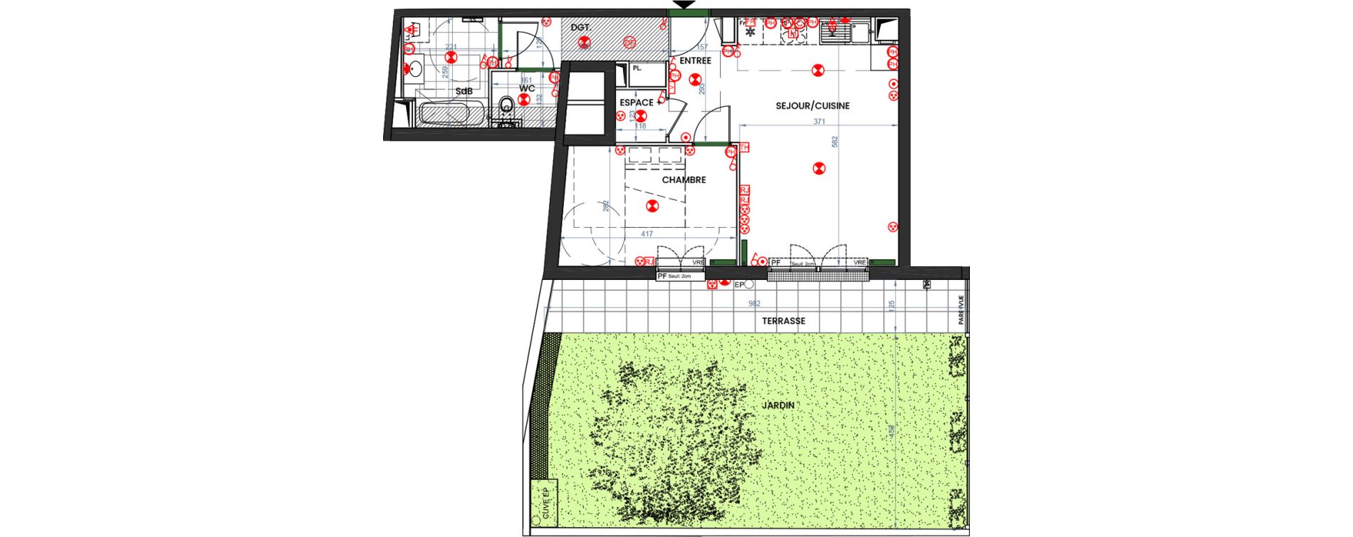 Appartement T2 de 50,72 m2 &agrave; Montesson Centre