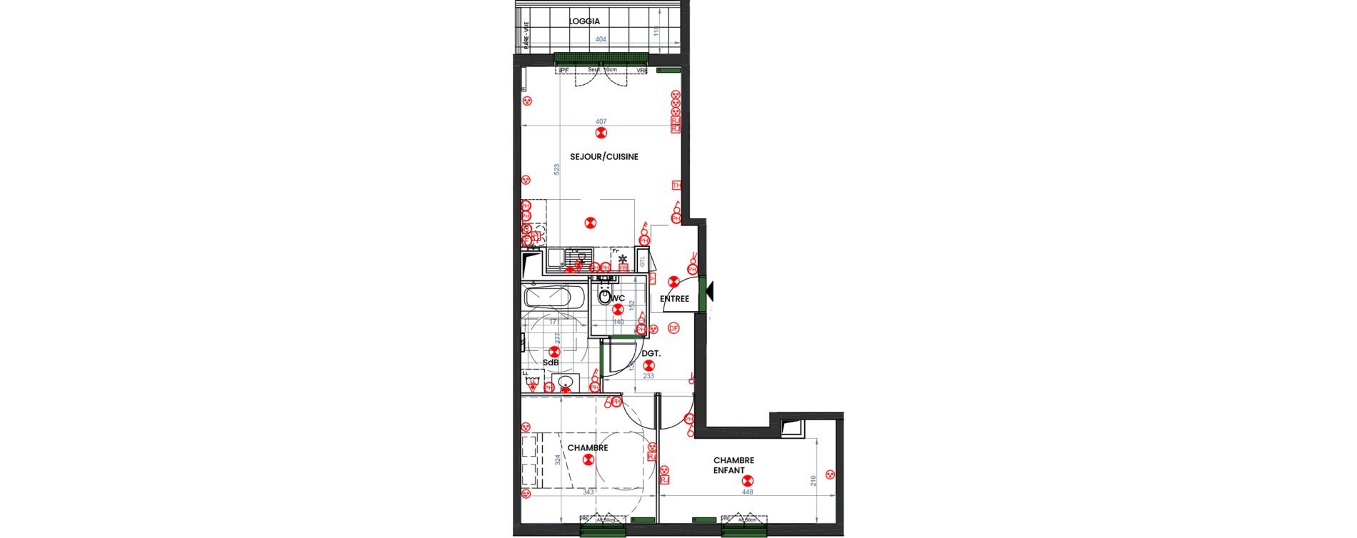 Appartement T3 de 55,62 m2 &agrave; Montesson Centre