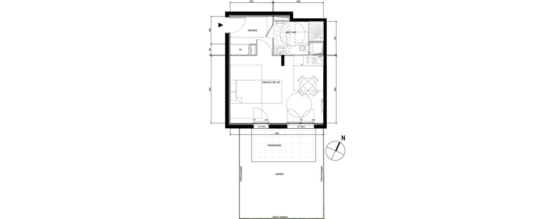 Appartement T1 de 33,52 m2 &agrave; Montesson Les rabaux