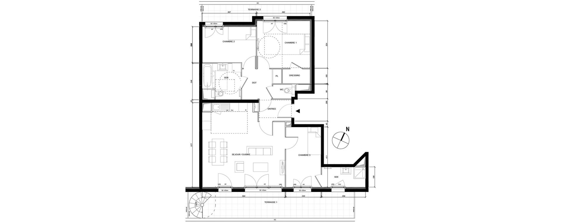 Appartement T4 de 81,96 m2 &agrave; Montesson Les rabaux
