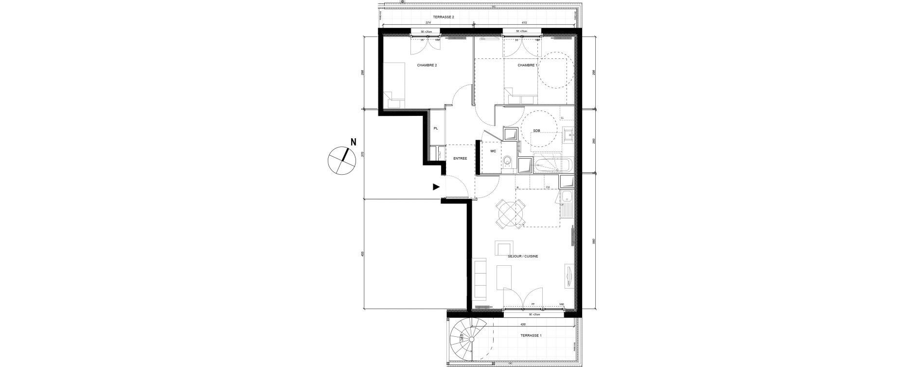Appartement T3 de 61,76 m2 &agrave; Montesson Les rabaux