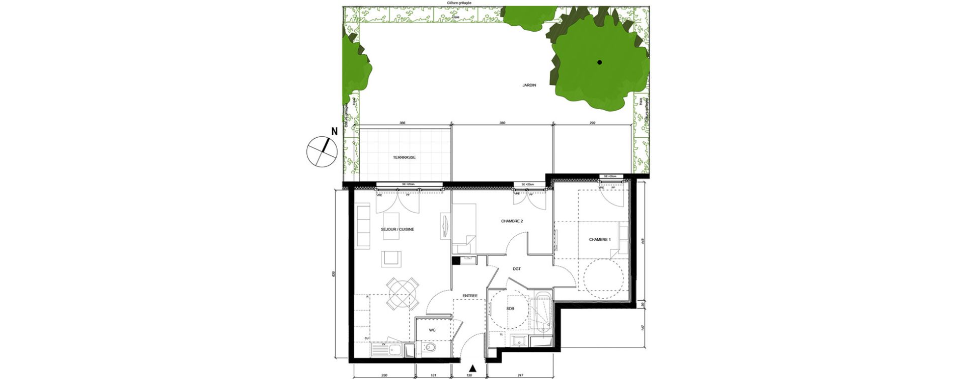 Appartement T3 de 57,33 m2 &agrave; Montesson Les rabaux