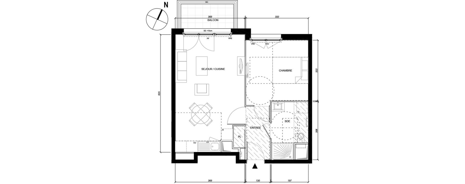 Appartement T2 de 42,50 m2 &agrave; Montesson Les rabaux