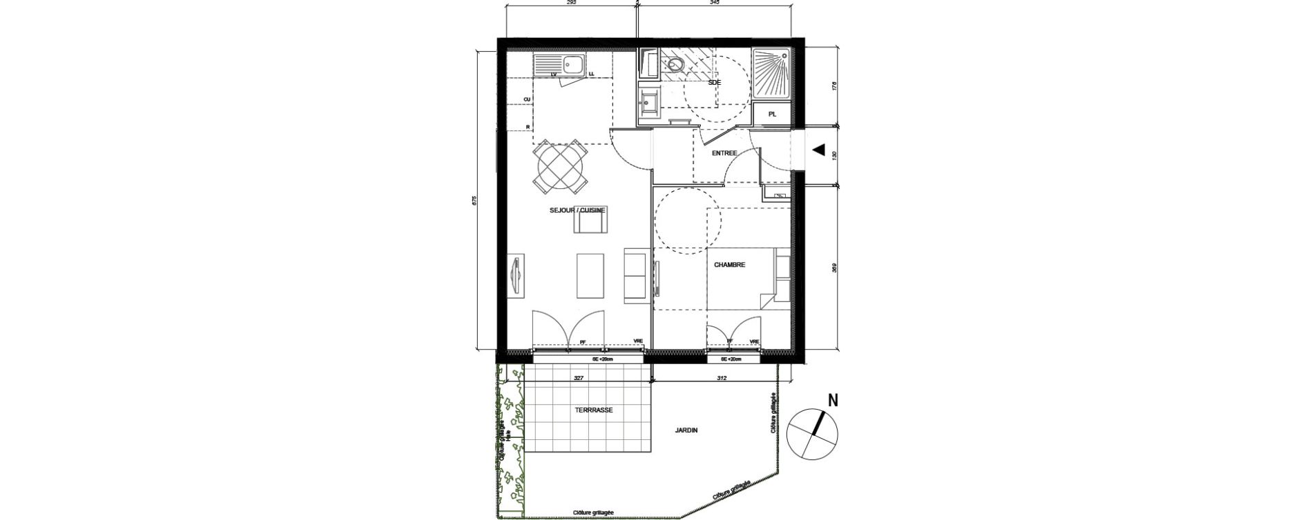 Appartement T2 de 42,49 m2 &agrave; Montesson Les rabaux