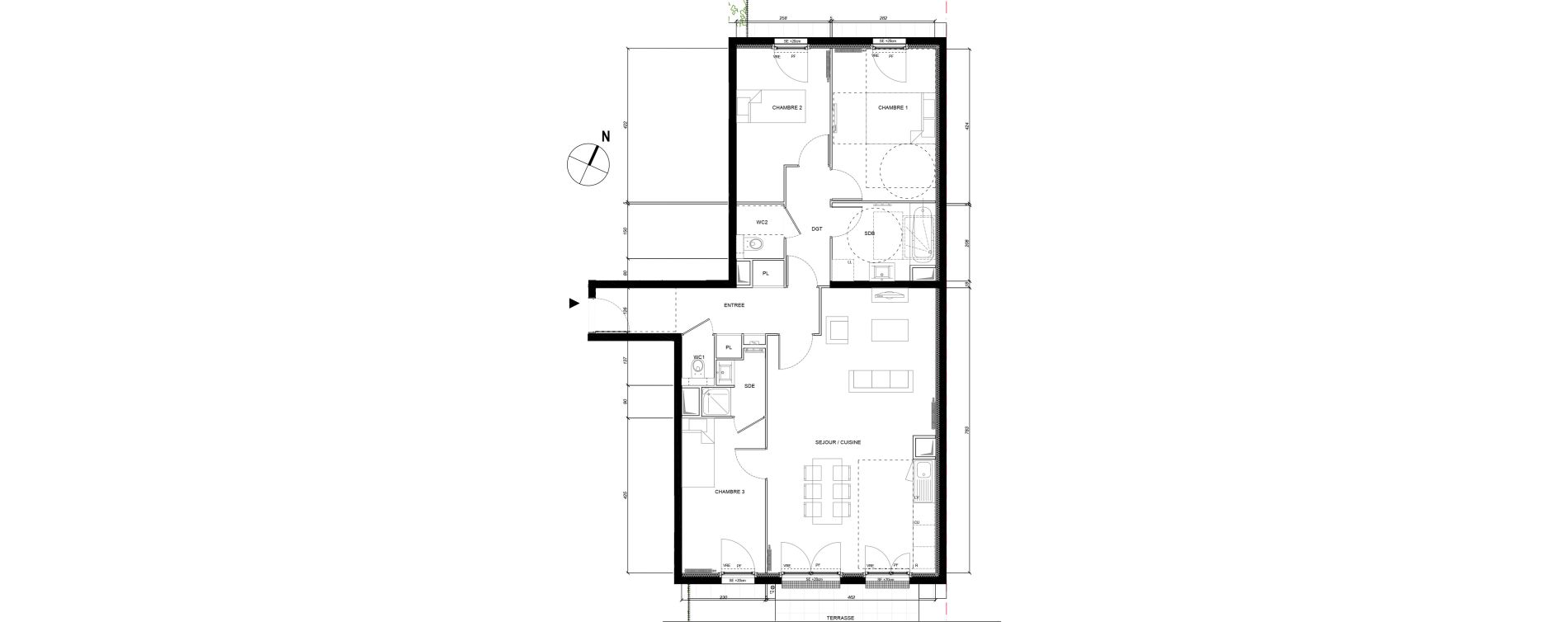 Appartement T4 de 89,51 m2 &agrave; Montesson Les rabaux