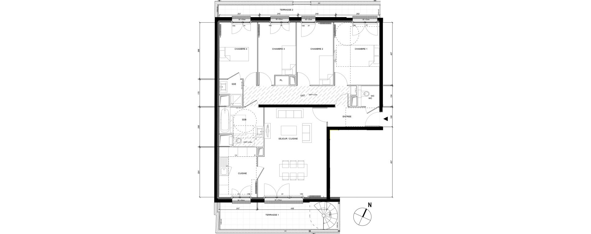 Appartement T5 de 97,12 m2 &agrave; Montesson Les rabaux