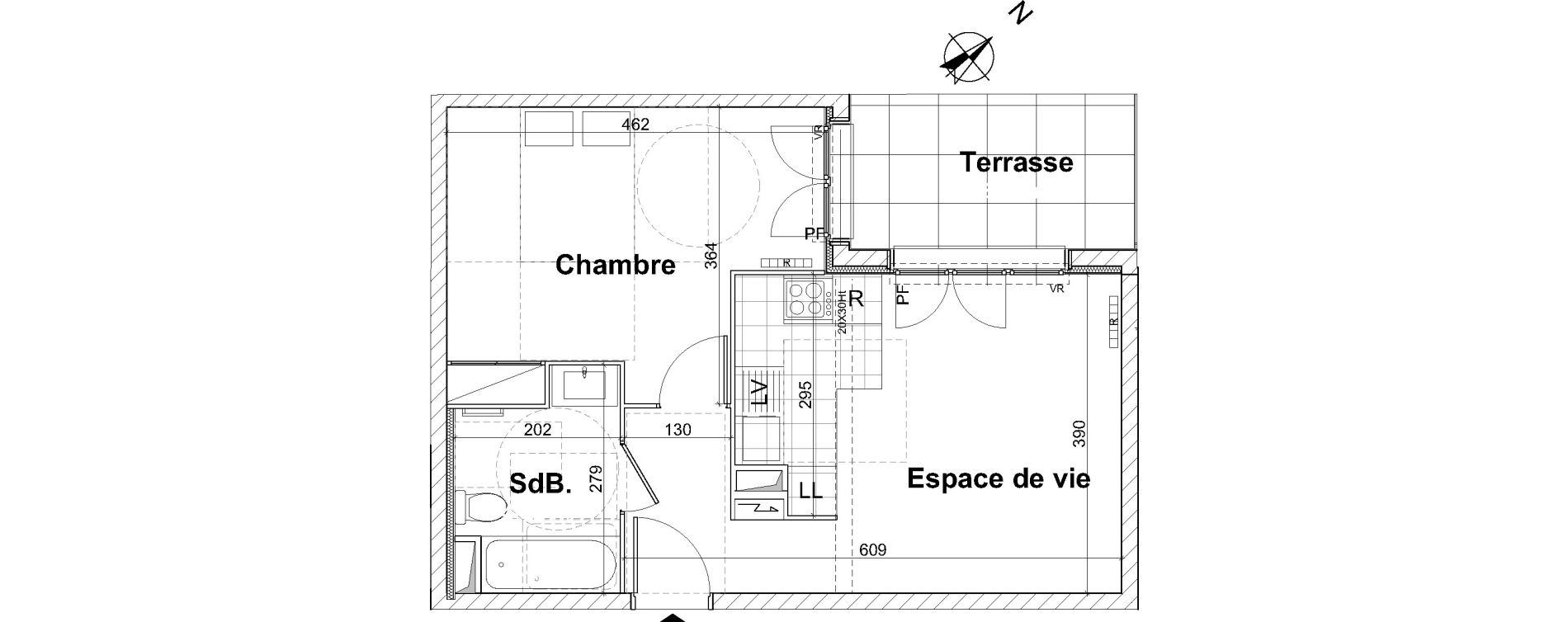 Appartement T2 de 40,28 m2 &agrave; Montesson Centre