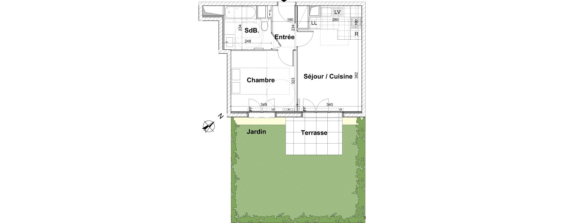 Appartement T2 de 38,25 m2 &agrave; Montesson Centre