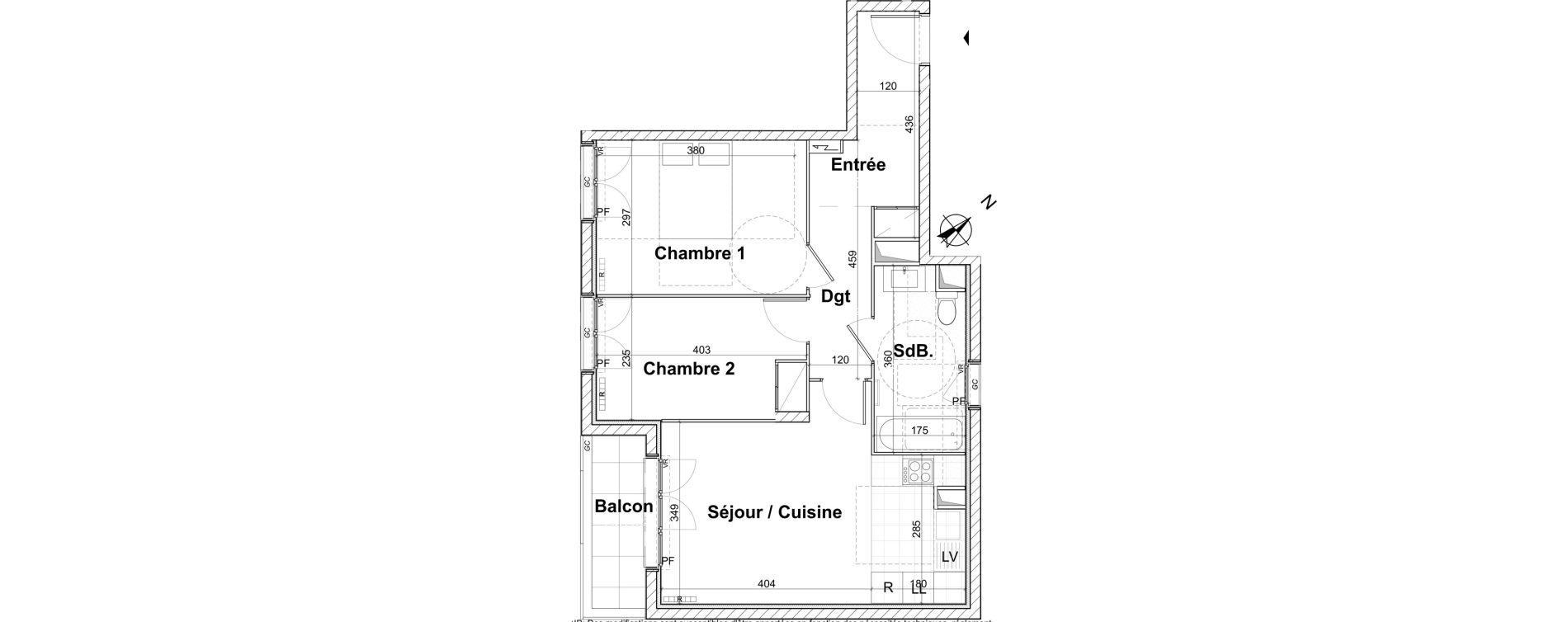 Appartement T3 de 56,87 m2 &agrave; Montesson Centre