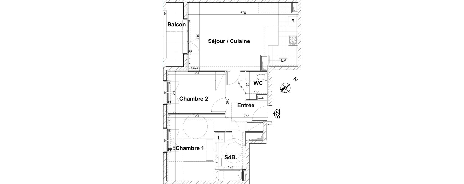 Appartement T3 de 62,89 m2 &agrave; Montesson Centre