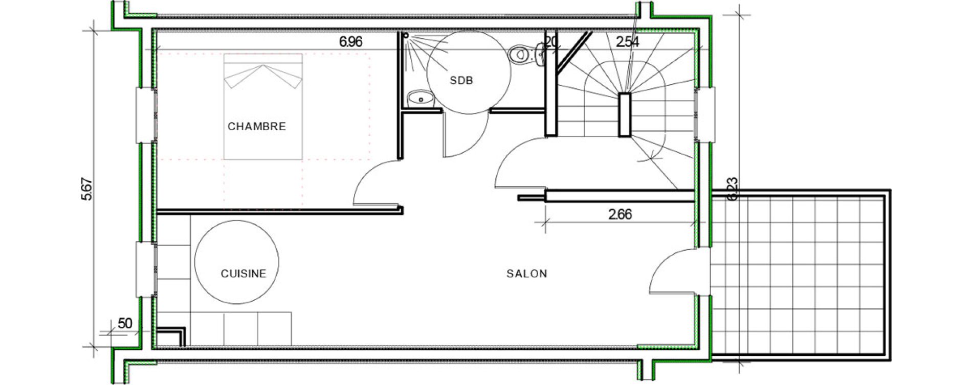 Appartement T2 de 45,00 m2 &agrave; Montesson Centre