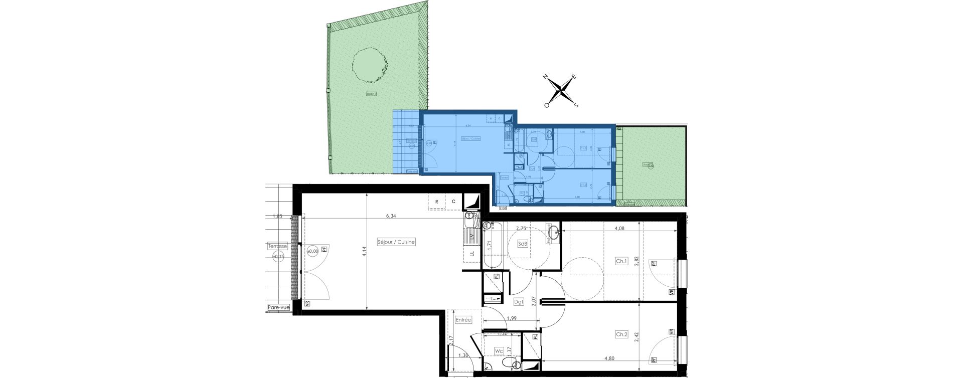 Appartement T3 de 63,57 m2 &agrave; Montesson Centre