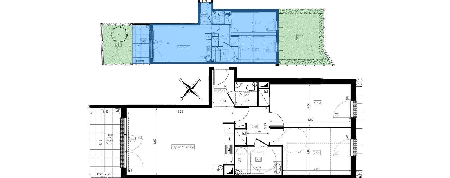 Appartement T3 de 63,89 m2 &agrave; Montesson Centre