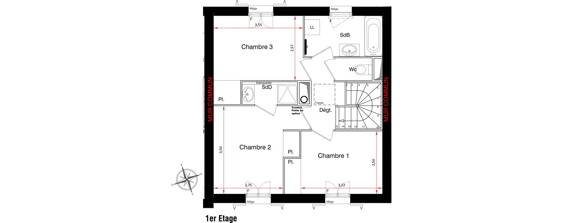 Maison T4 de 85,00 m2 &agrave; Montfort-L'Amaury Centre