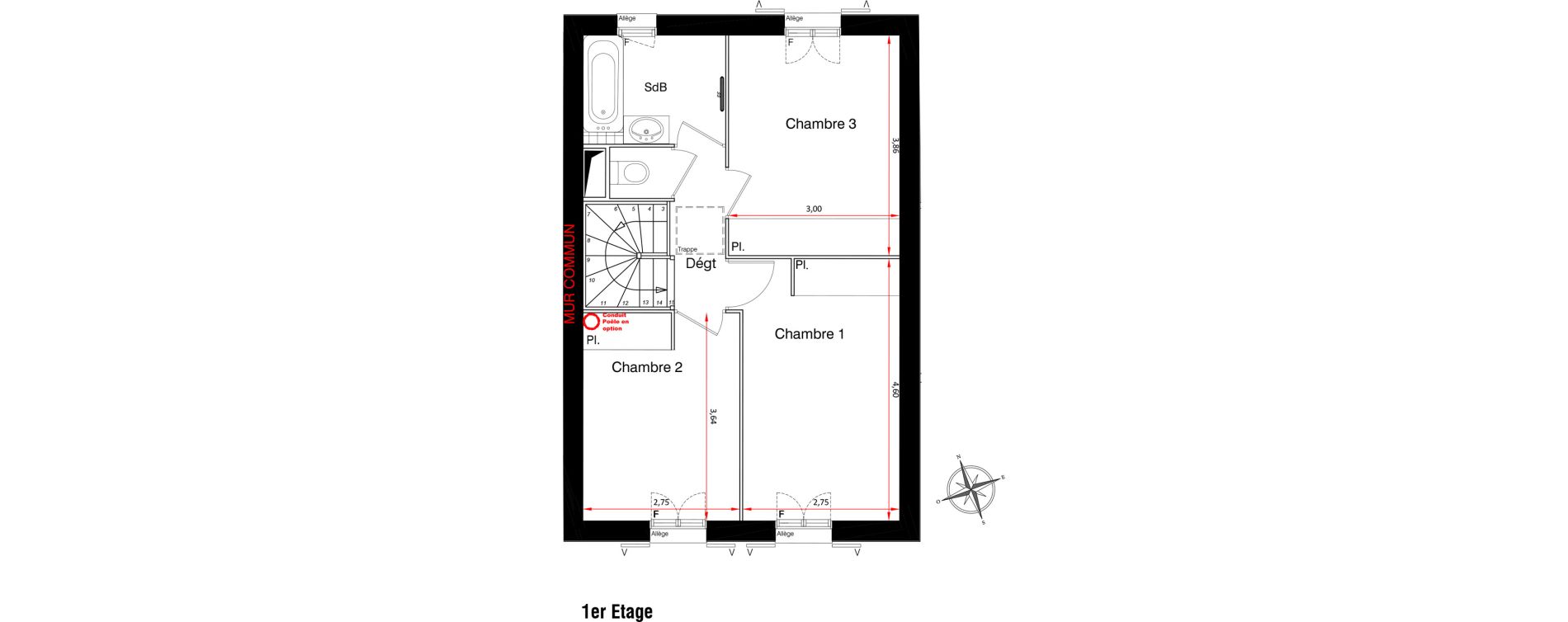 Maison T5 de 101,50 m2 &agrave; Montfort-L'Amaury Centre