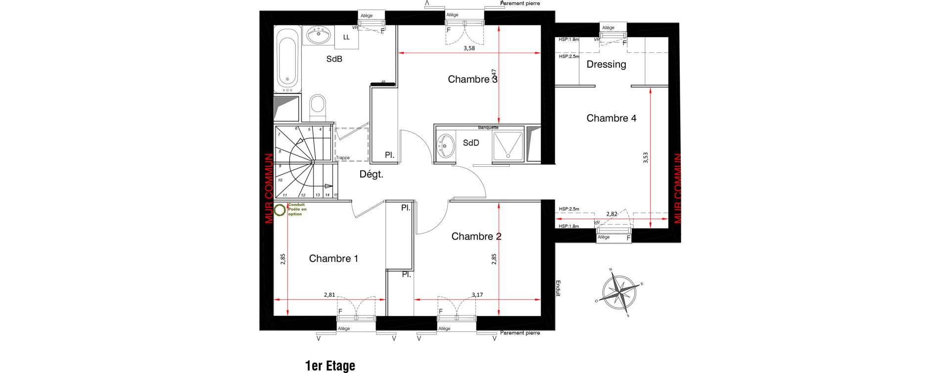 Maison T5 de 101,60 m2 &agrave; Montfort-L'Amaury Centre
