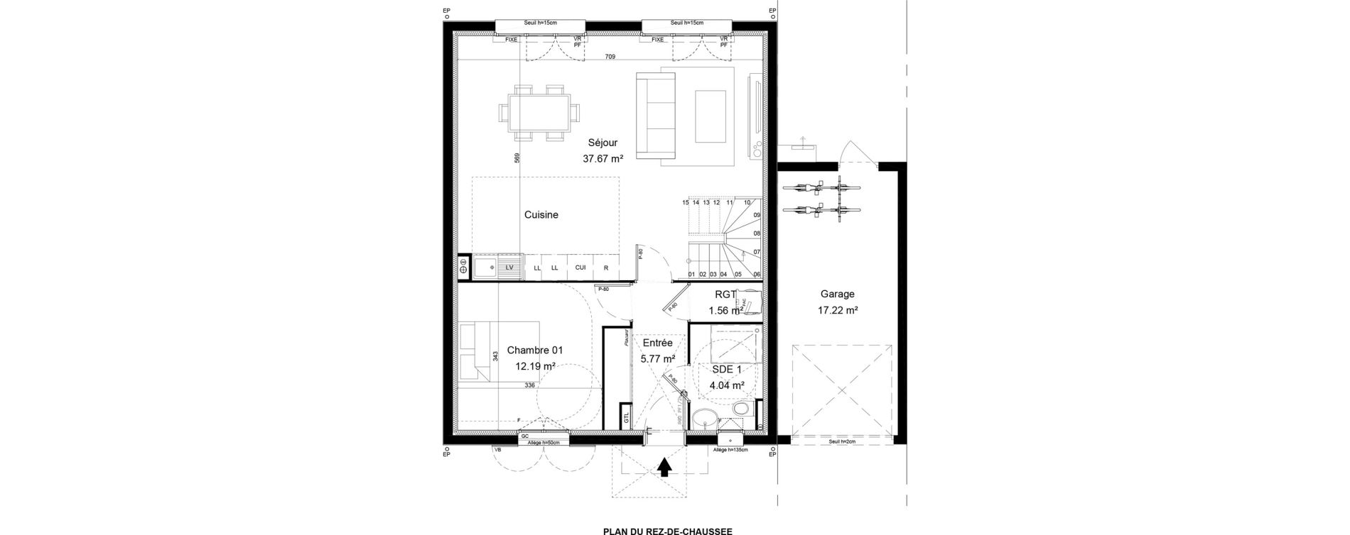 Maison T5 de 121,04 m2 &agrave; Morainvilliers Centre